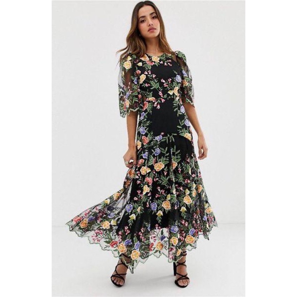 Asos embroidered dress